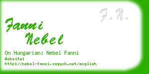 fanni nebel business card